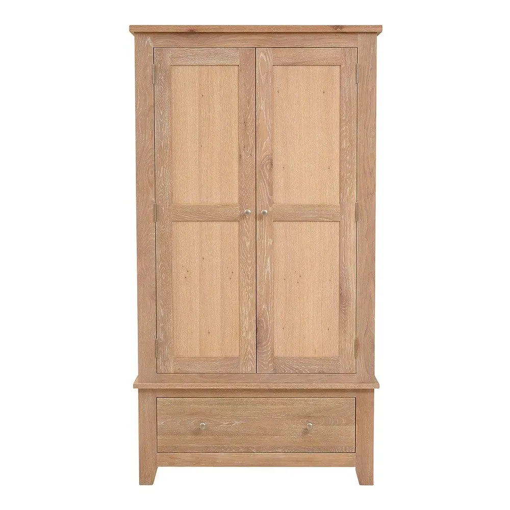 Inglesham Double Wardrobe - Whitewash, Oak