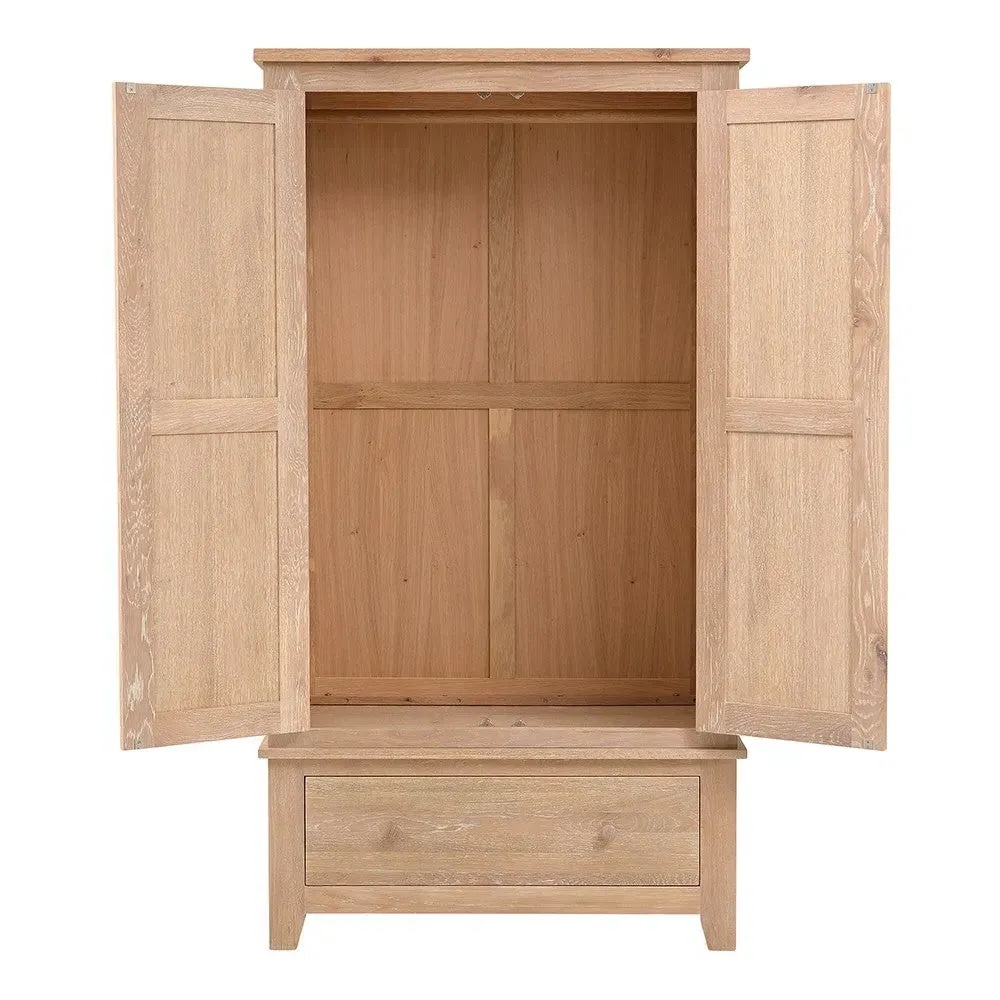 Inglesham Double Wardrobe - Whitewash, Oak