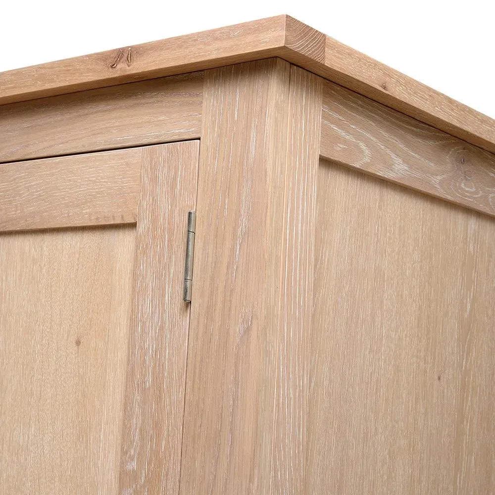 Inglesham Double Wardrobe - Whitewash, Oak