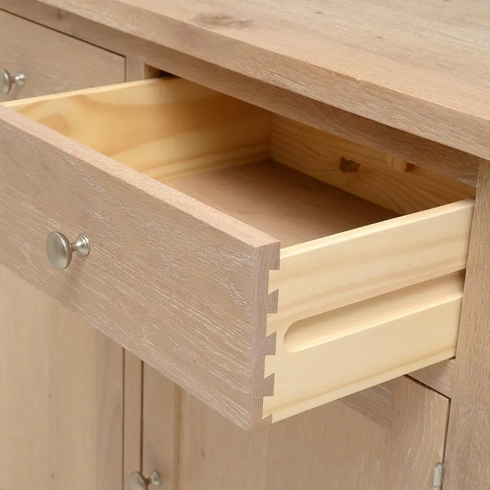 Inglesham Extra Large Sideboard - Whitewash, Oak