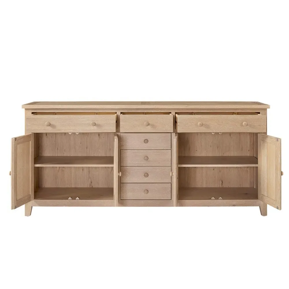 Inglesham Grand Sideboard - Whitewash, Oak