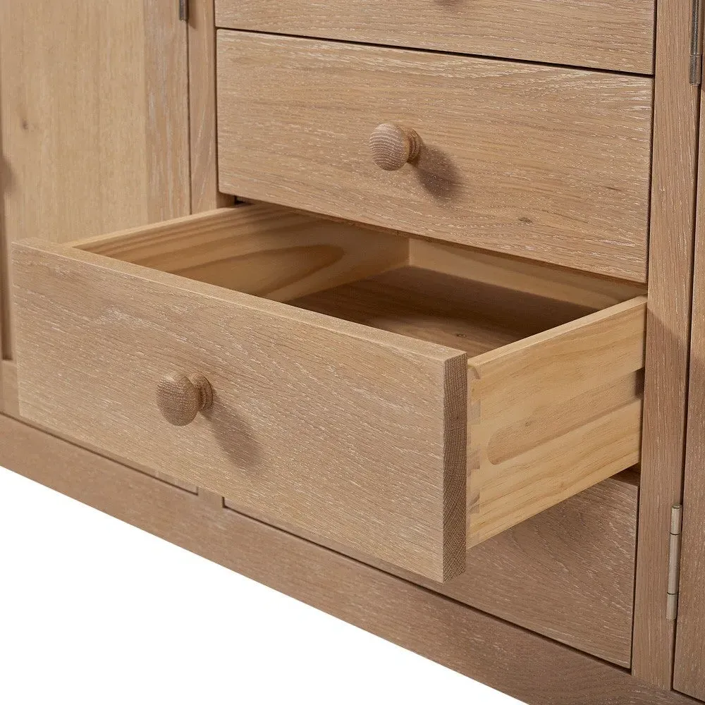 Inglesham Grand Sideboard - Whitewash, Oak