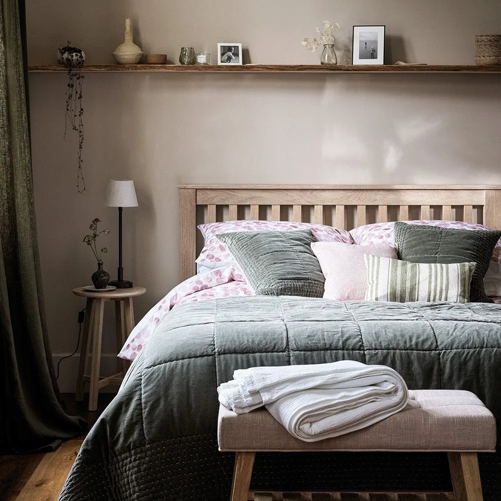 Inglesham King Size Bed Frame - Whitewash, Oak image