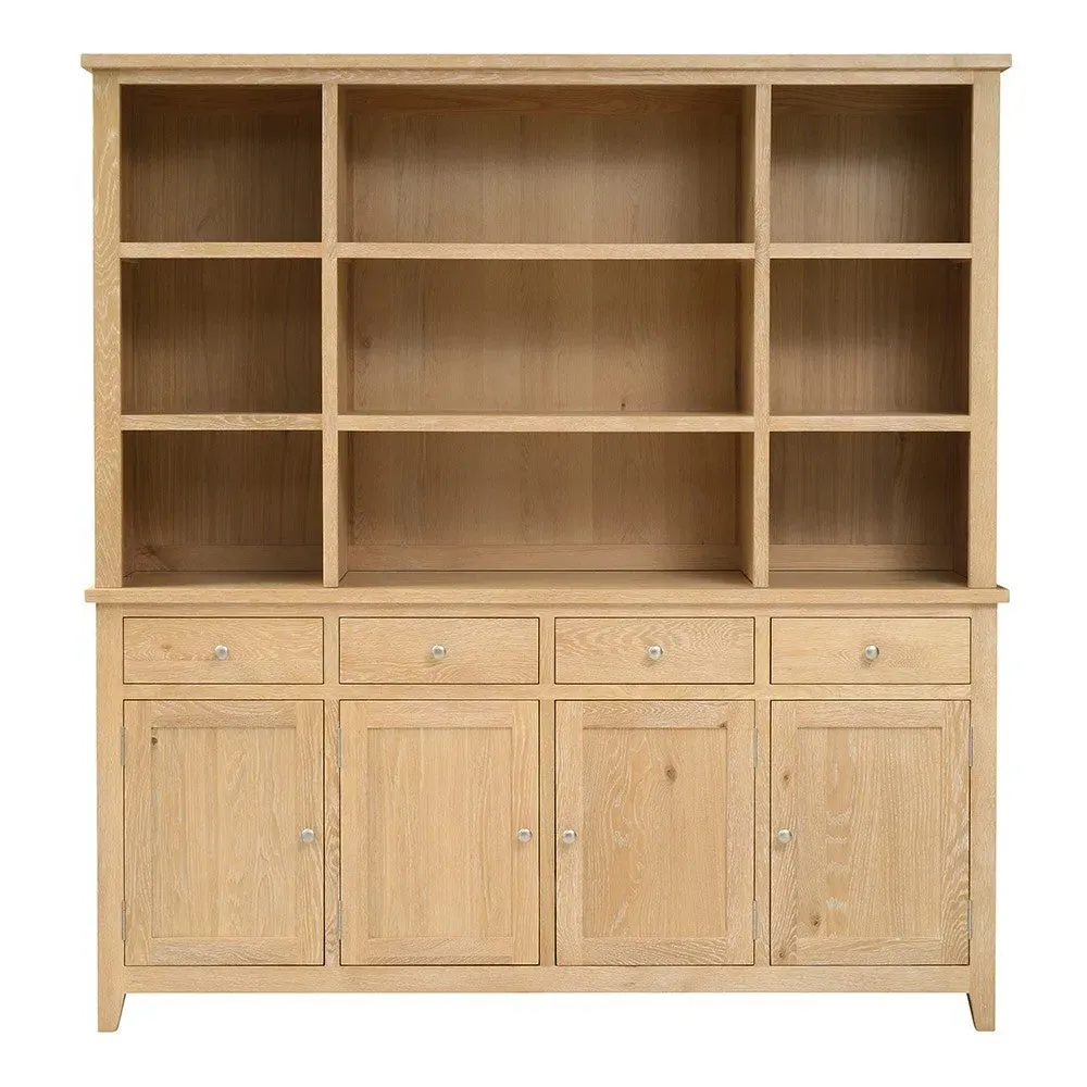 Inglesham Large Open Dresser Top - Brown, Oak