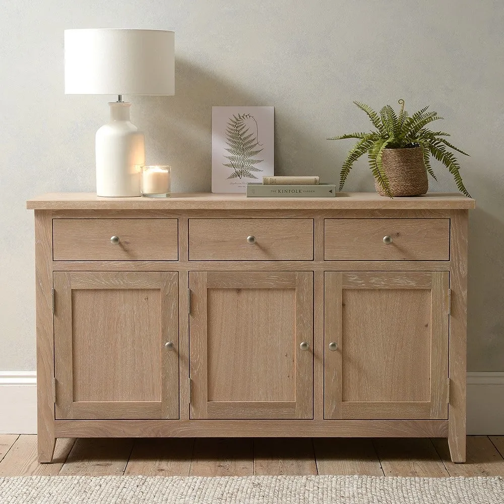 Inglesham Large Sideboard - Whitewash, Oak