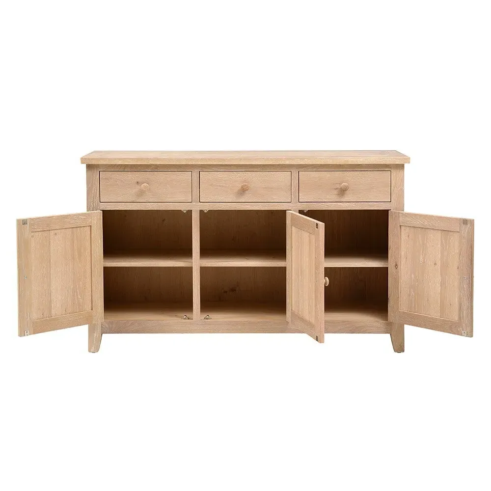 Inglesham Large Sideboard - Whitewash, Oak