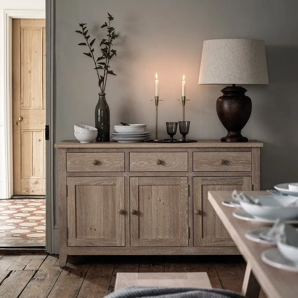 Inglesham Large Sideboard - Whitewash, Oak