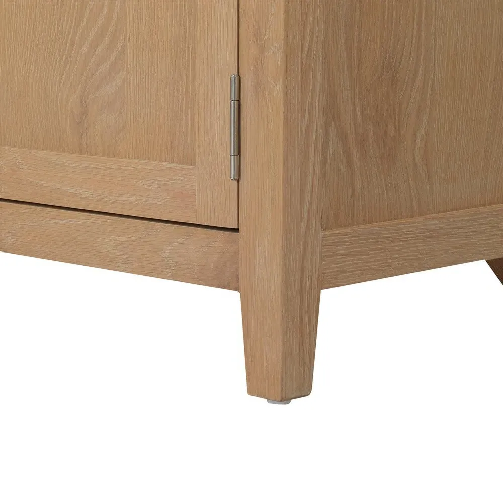 Inglesham Large TV Stand - Whitewash, Oak