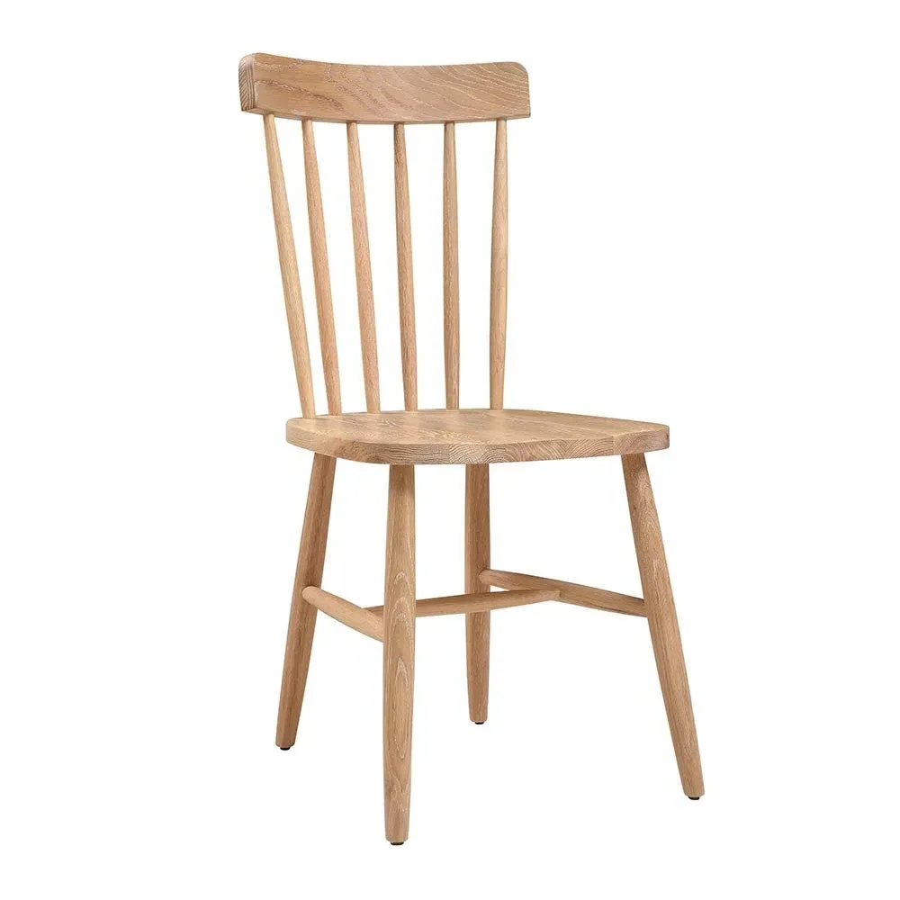 Inglesham Set of 4 Spindleback Chairs - Whitewash, Oak