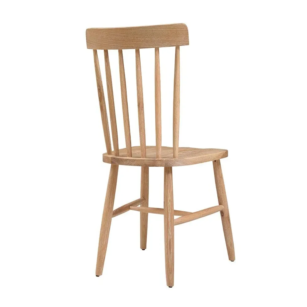 Inglesham Set of 4 Spindleback Chairs - Whitewash, Oak