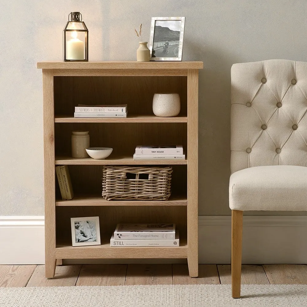 Inglesham Small Bookcase - Whitewash, Oak