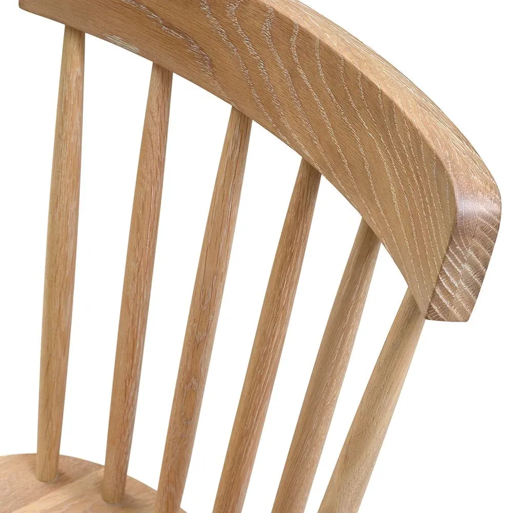 Inglesham Spindleback Dining Chair - Whitewash, Oak