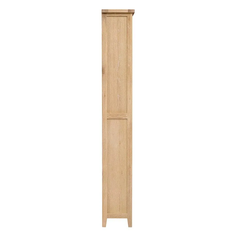 Inglesham Tall Slim Bookcase - Whitewash, Oak