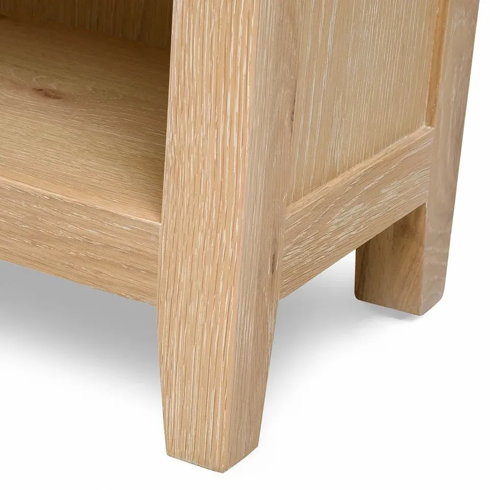 Inglesham Tall Slim Bookcase - Whitewash, Oak