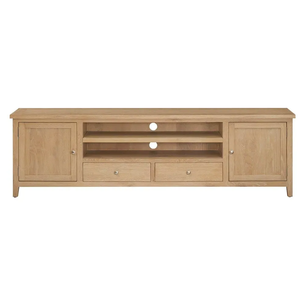 Inglesham TV Unit with Storage - Whitewash, Oak