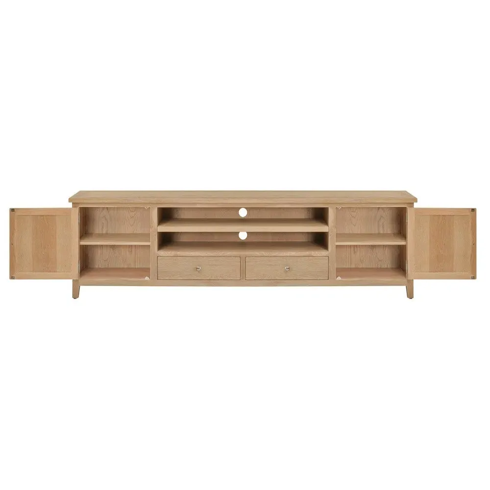 Inglesham TV Unit with Storage - Whitewash, Oak