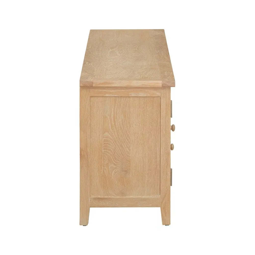 Inglesham TV Unit with Storage - Whitewash, Oak