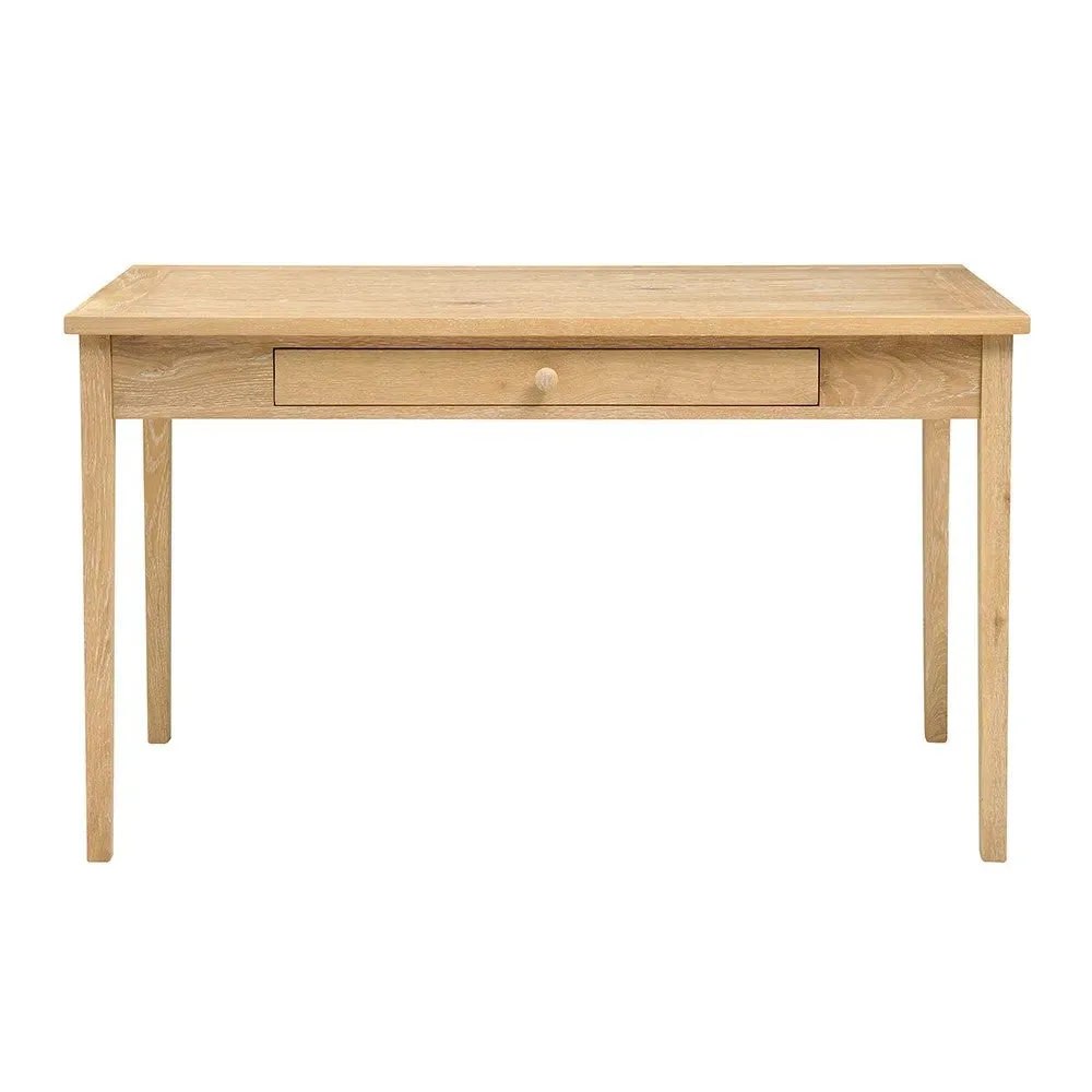 Inglesham Whitewash Oak Desk - Oak