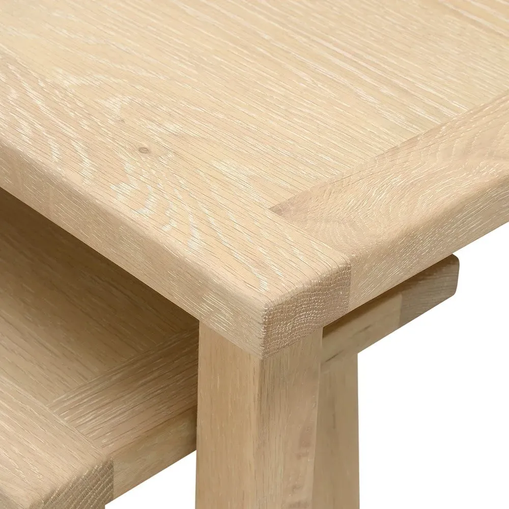 Nest of 2 Tables - Whitewash, Oak