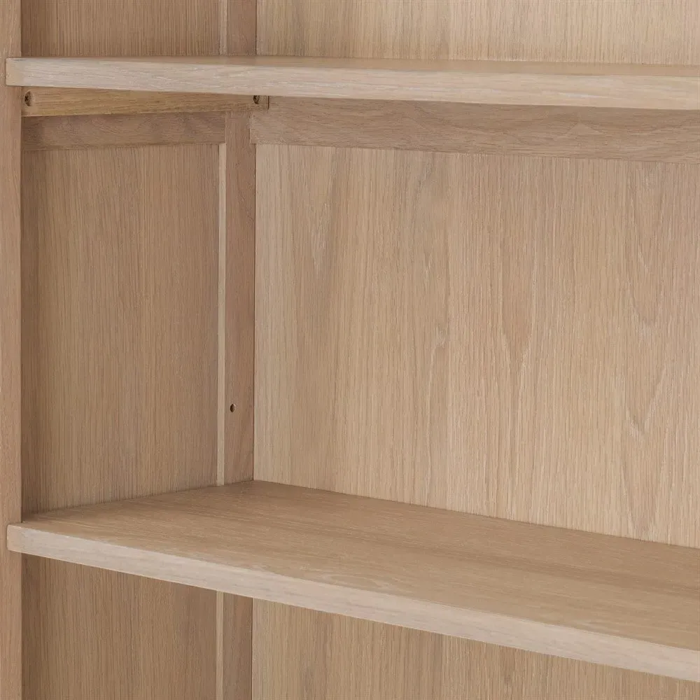 Open Display Cabinet with Storage - Whitewash, Oak