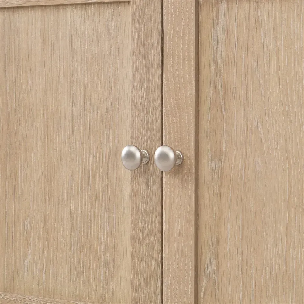 Open Display Cabinet with Storage - Whitewash, Oak