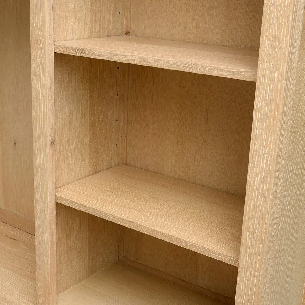 TV and Media Storage Unit - Whitewash, Oak