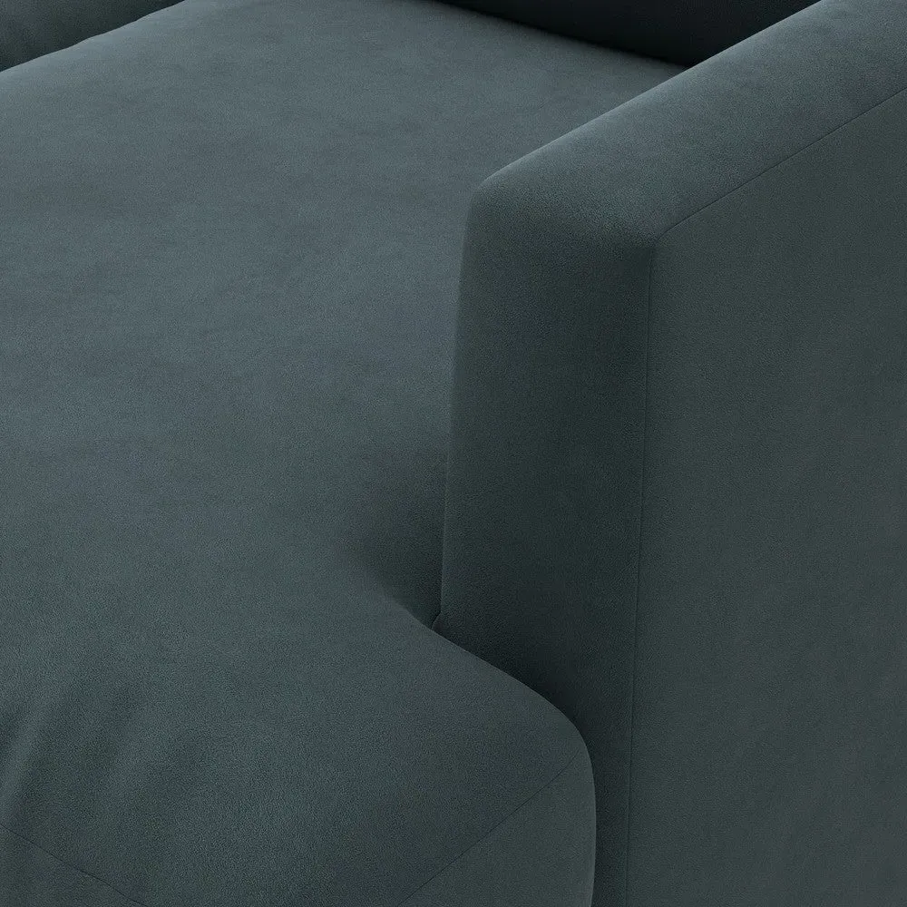 3-Seater Sofa - Blue, Matt Velvet