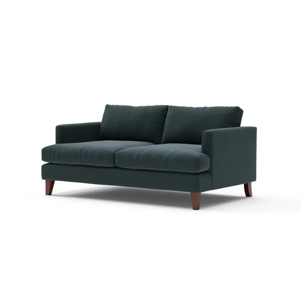 3-Seater Sofa - Blue, Matt Velvet