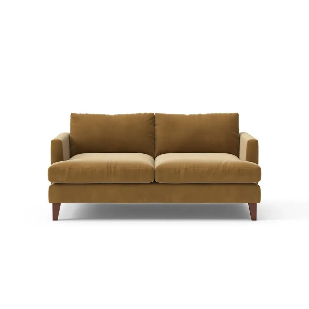 3-Seater Sofa - Mustard, Matt Velvet