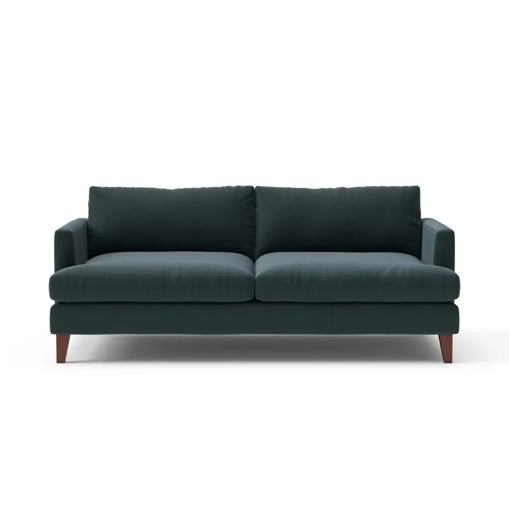 4-Seater Sofa - Blue, Matt Velvet