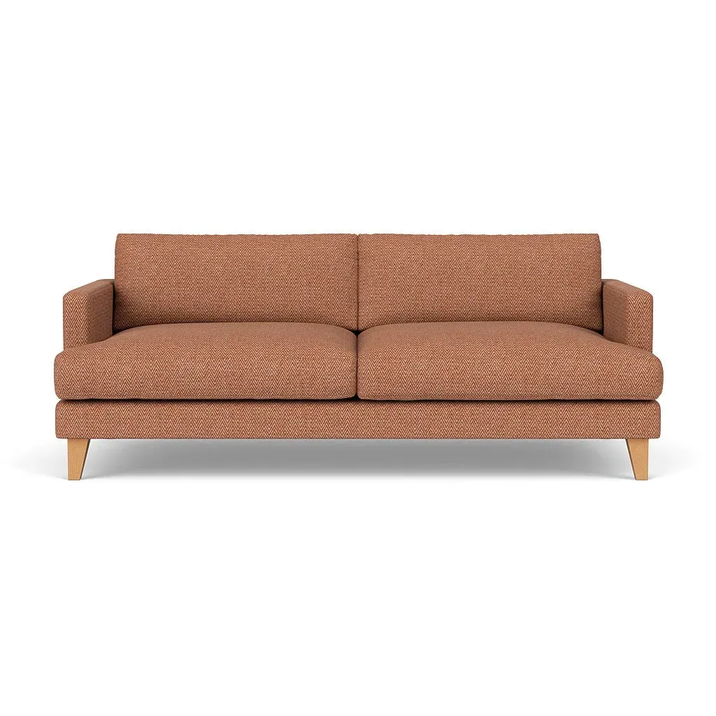 4-Seater Sofa - Brick, Herringbone Weave