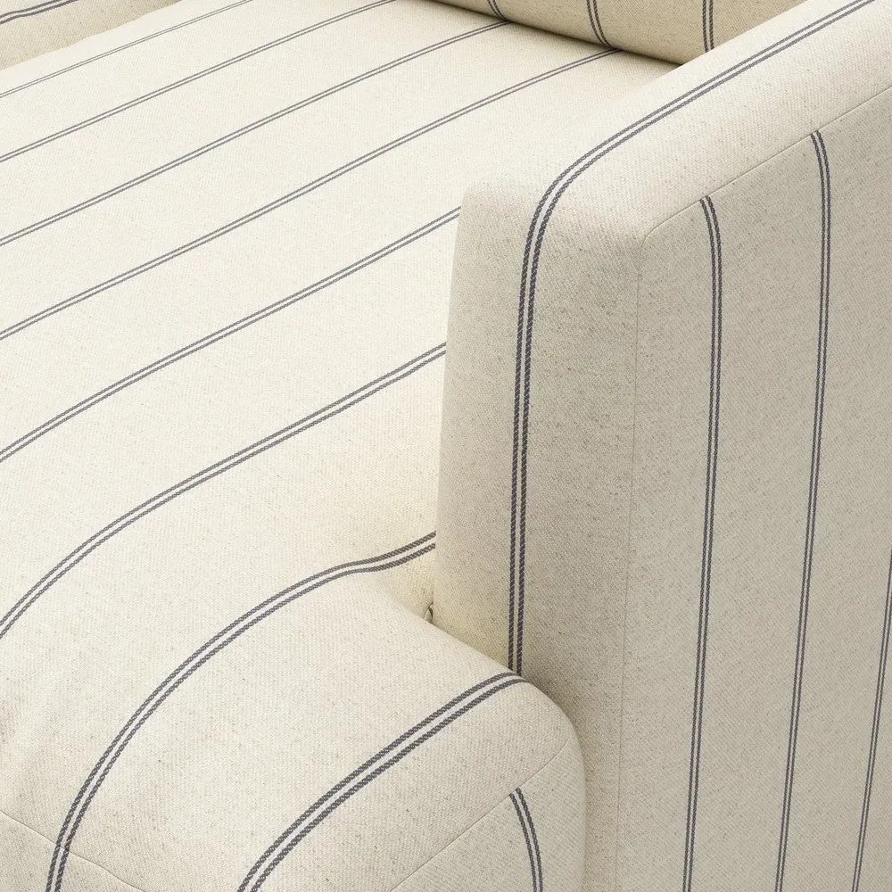 4-Seater Sofa - Charcoal, Compton Stripe