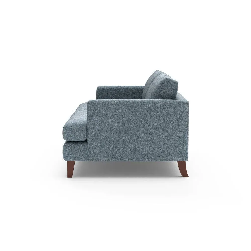 4-Seater Sofa - Mid Blue, Aquaclean Oxford