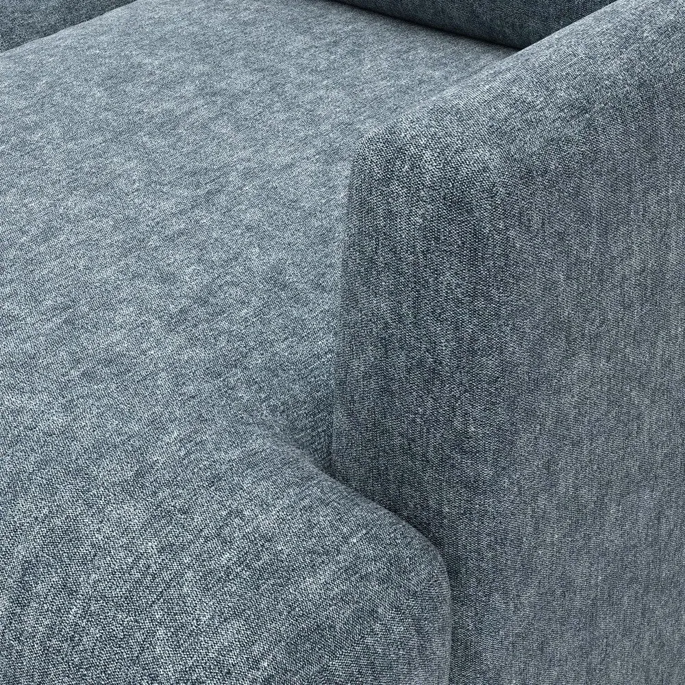 4-Seater Sofa - Mid Blue, Aquaclean Oxford