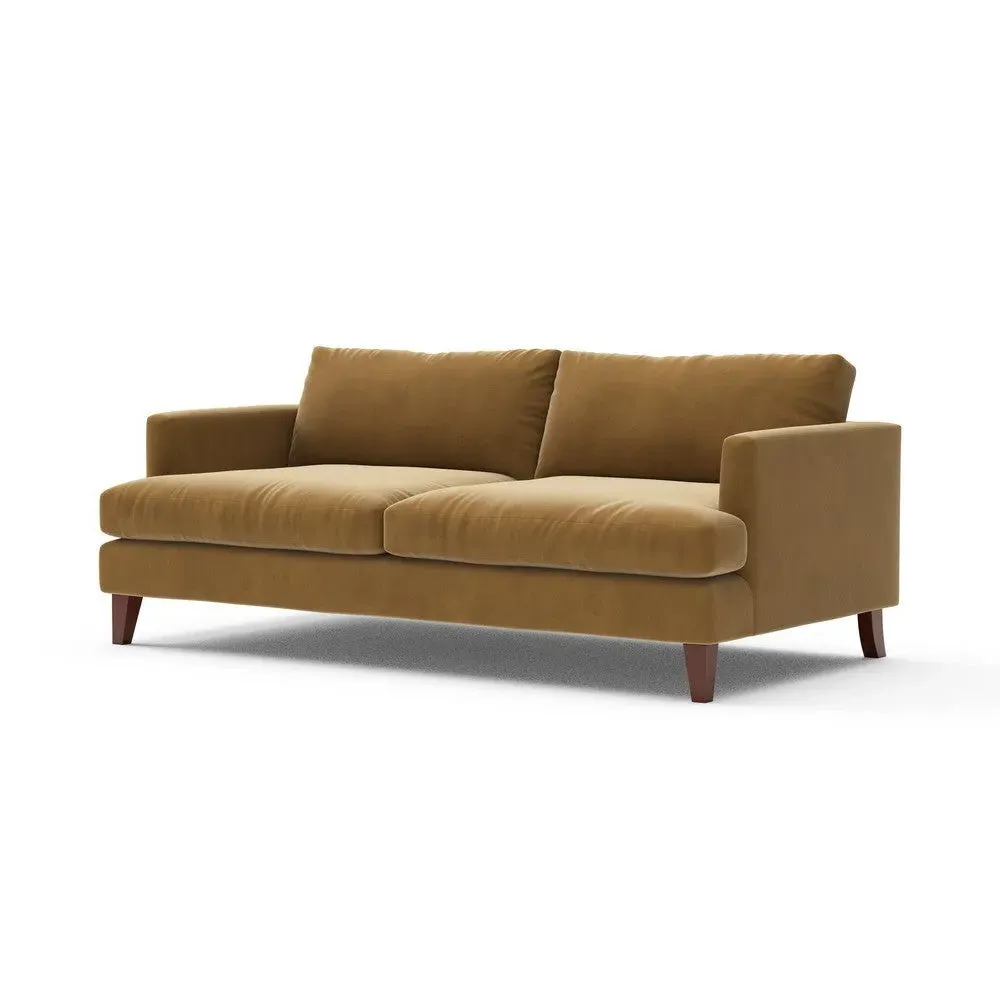 4-Seater Sofa - Mustard, Matt Velvet