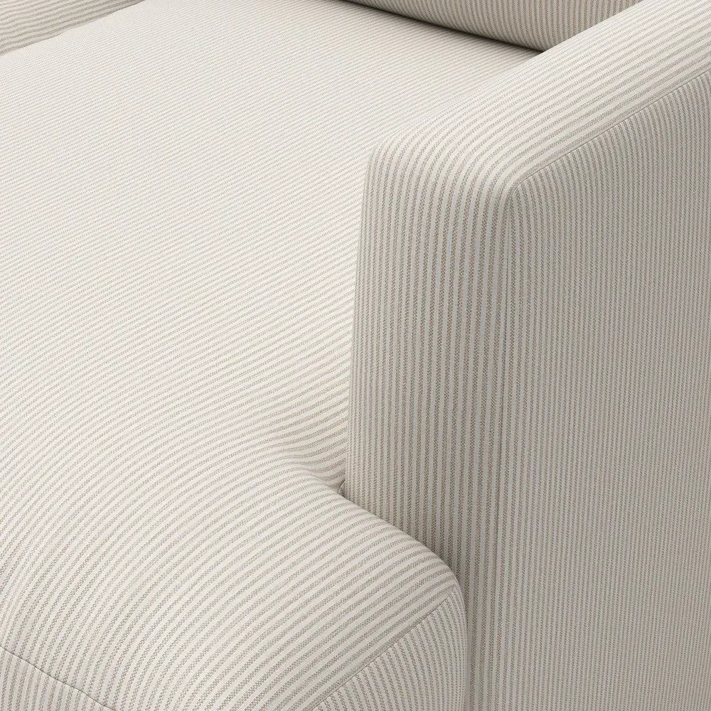 4-Seater Sofa - Natural, Broadway Stripe