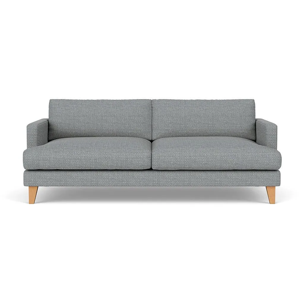 4-Seater Sofa - Navy, Herringbone Weave