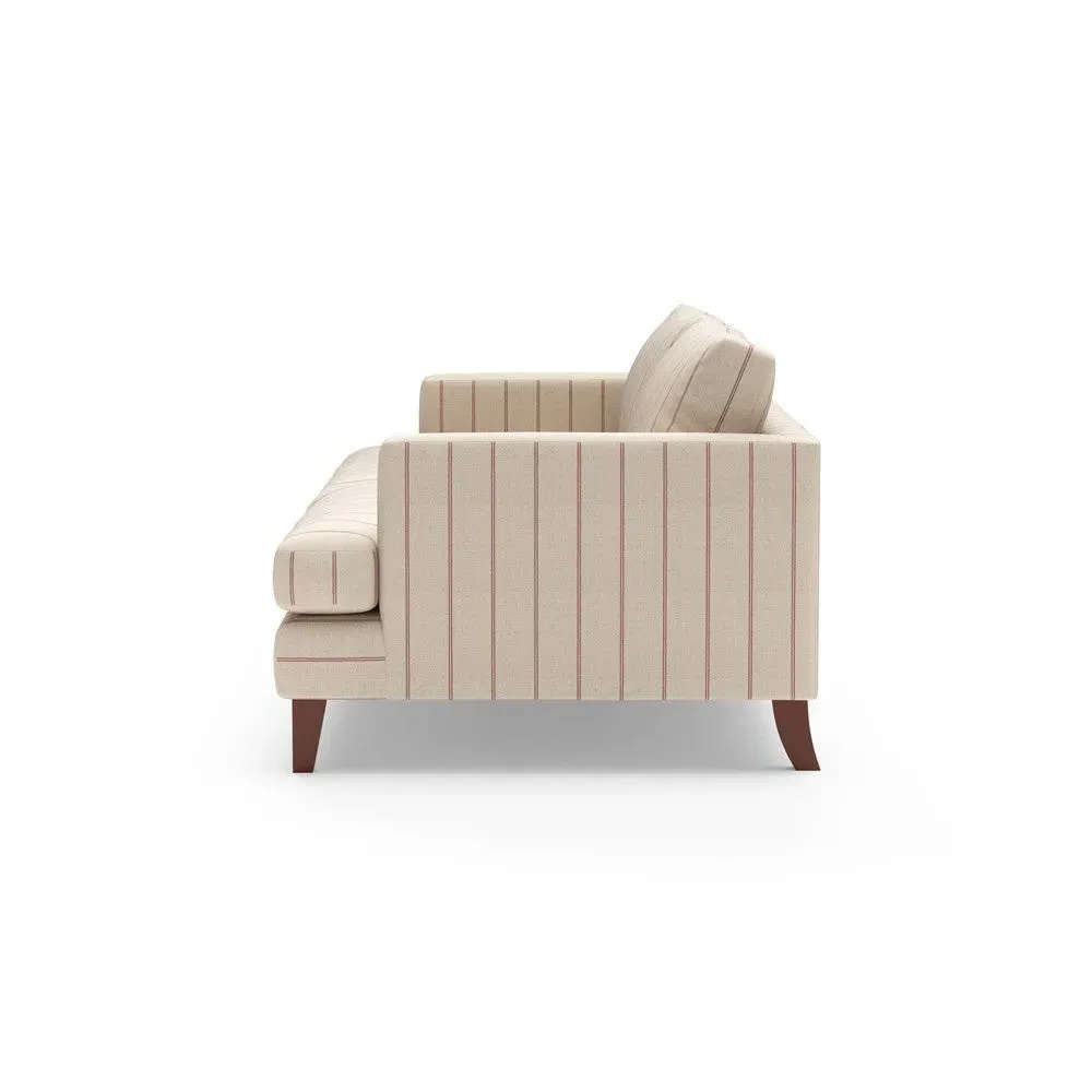 4-Seater Sofa - Raspberry, Compton Stripe