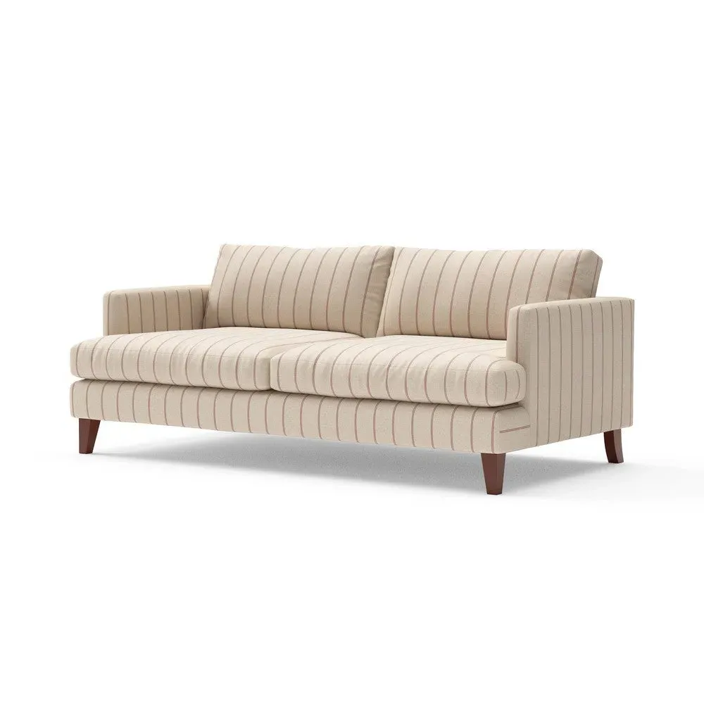 4-Seater Sofa - Raspberry, Compton Stripe