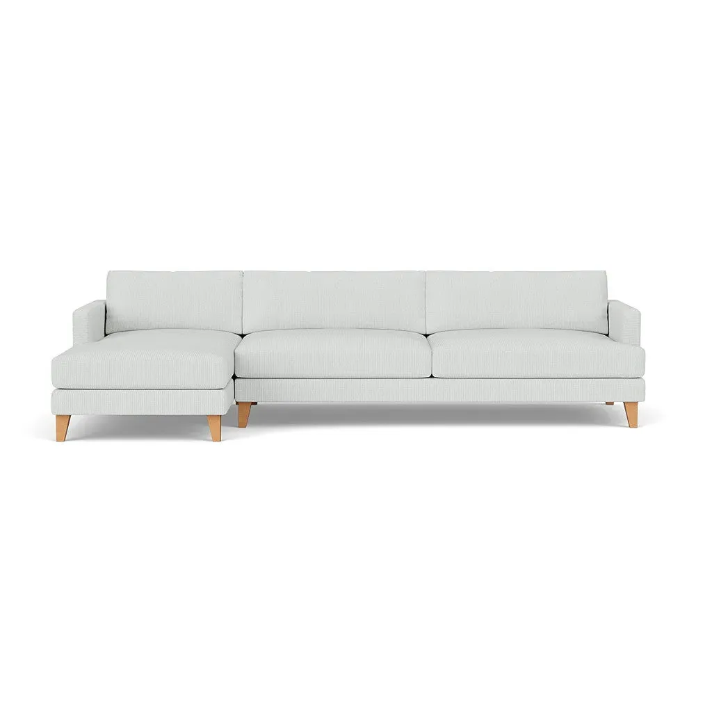 Jackson Extra Large Right Hand Chaise - Duck Egg, Broadway Stripe by The Cotswold Company, image 2