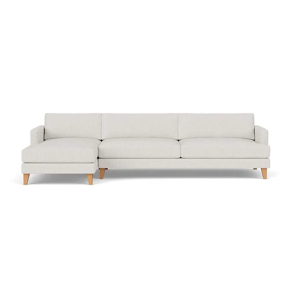 Extra Large Right Hand Chaise - Grey, Broadway Stripe by The Cotswold Company, image 2