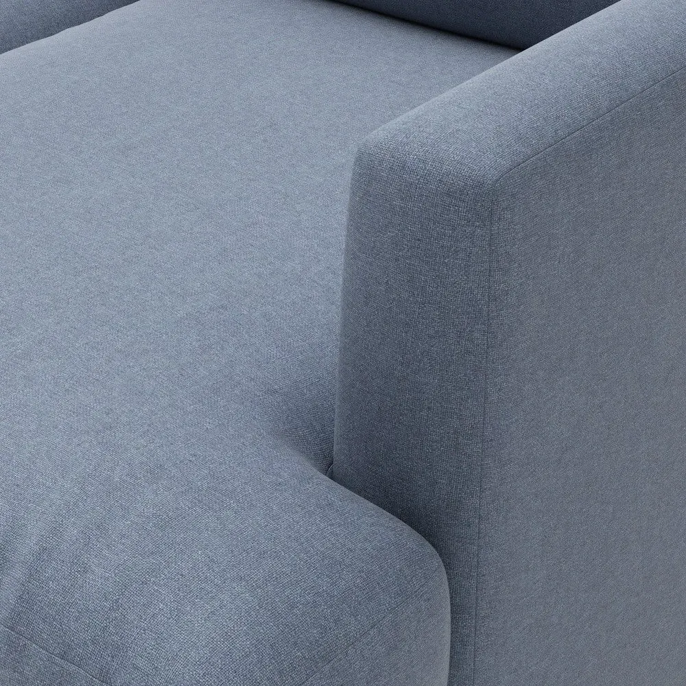 Extra Large Right Hand Chaise - Indigo, House Linen Mix by The Cotswold Company, image 4
