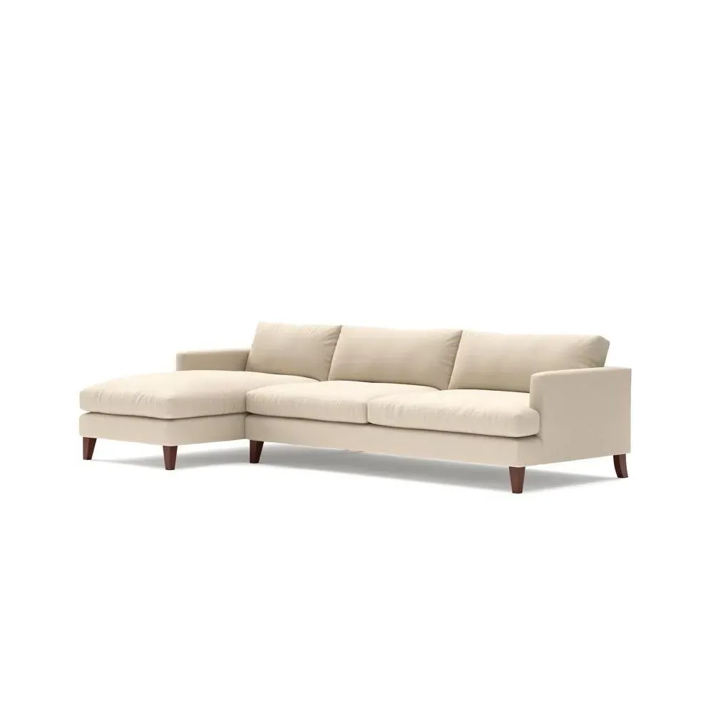 Extra Large Right Hand Chaise - Lily White, House Linen Mix