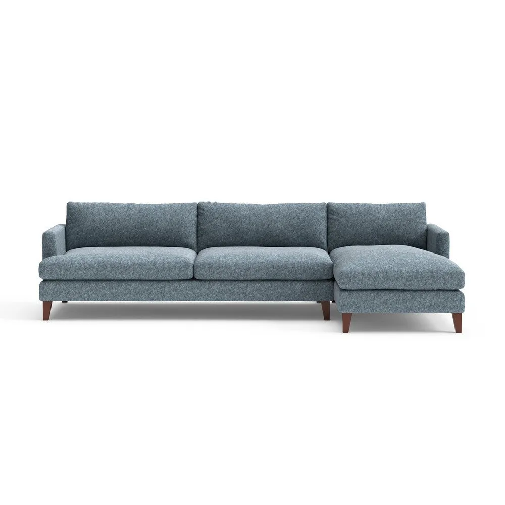 Extra Large Right Hand Chaise - Mid Blue, Aquaclean Oxford