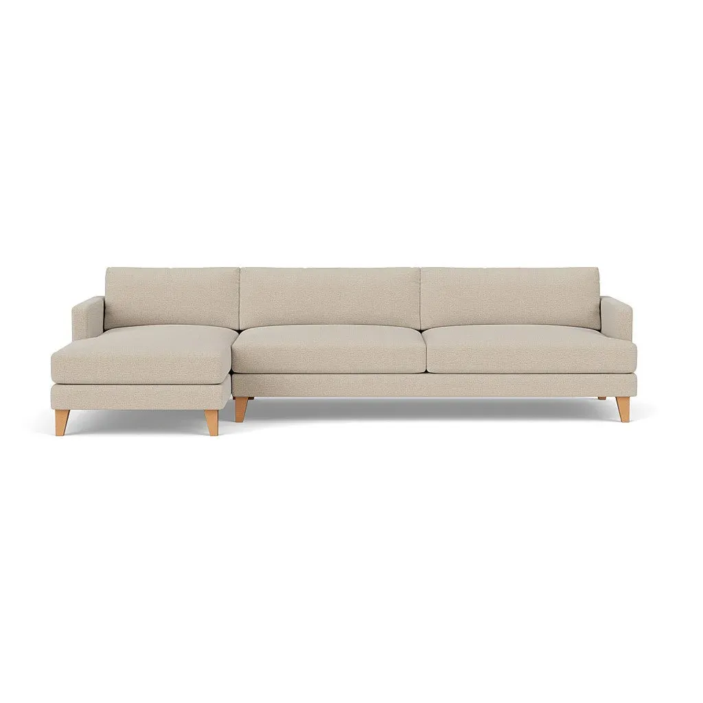 Extra Large Right Hand Chaise - Natural, Rustic Weave by The Cotswold Company, image 2