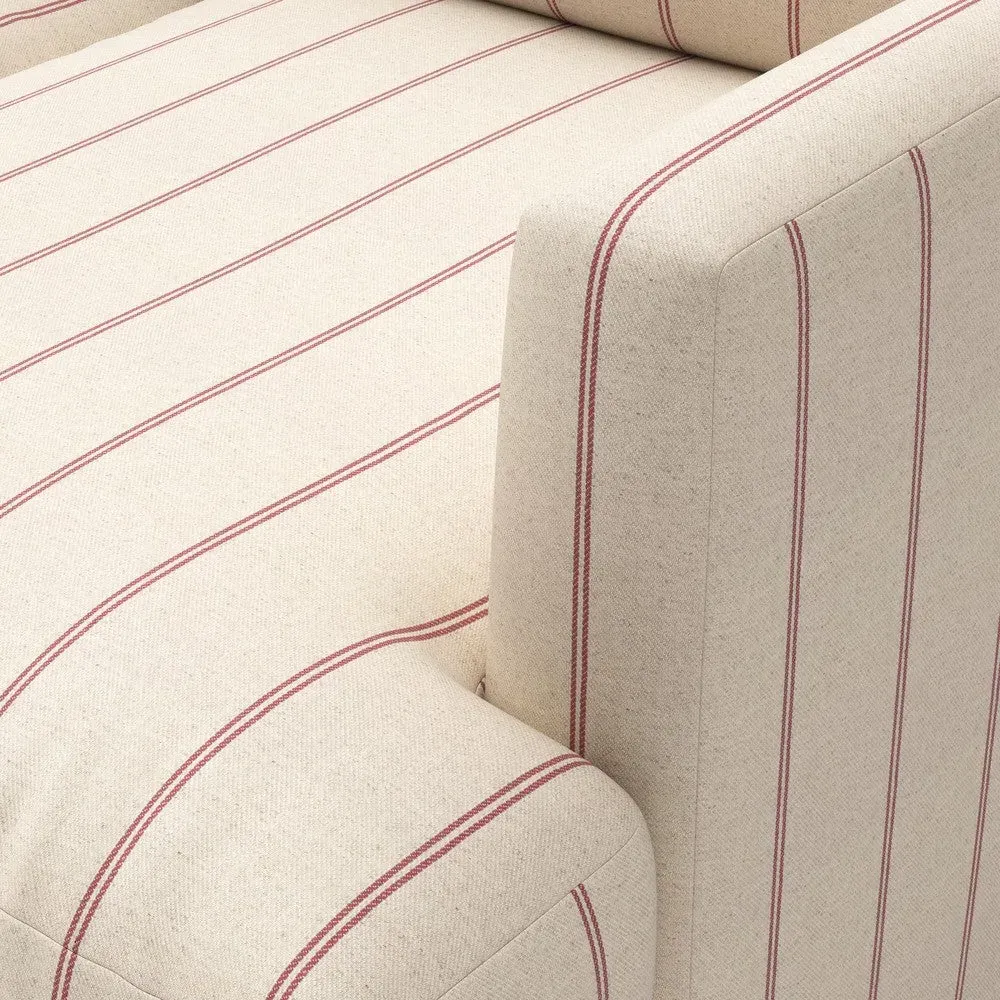 Extra Large Right Hand Chaise - Raspberry, Compton Stripe by The Cotswold Company, image 4