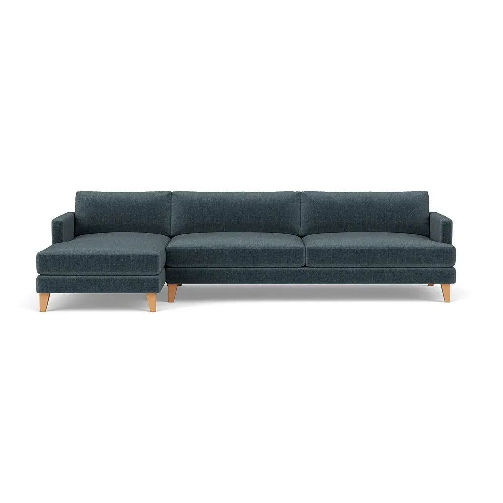 Extra Large Right Hand Chaise - Teal, Eco Chenille by The Cotswold Company, image 2