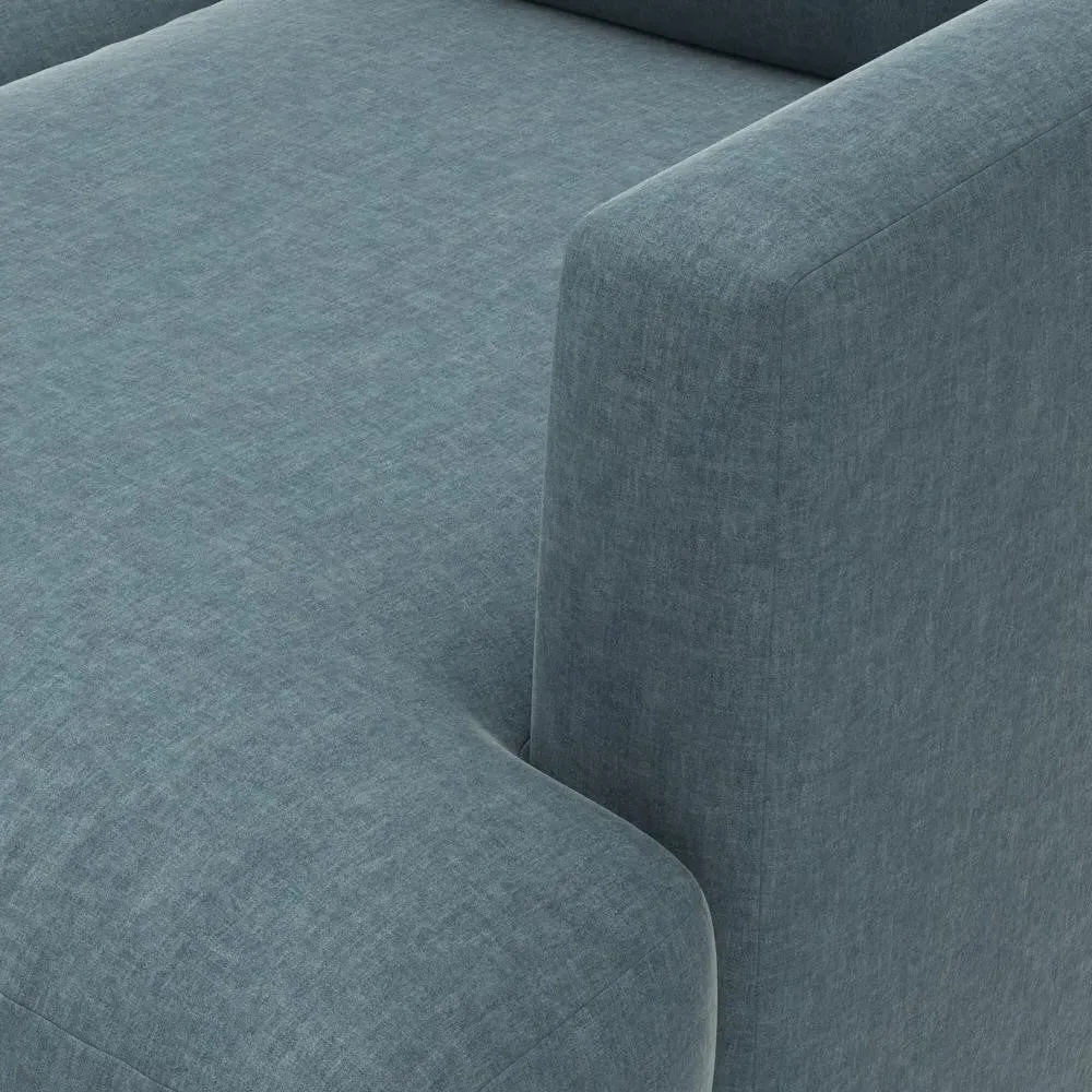 Extra Large Right Hand Chaise - Teal, Eco Chenille by The Cotswold Company, image 4