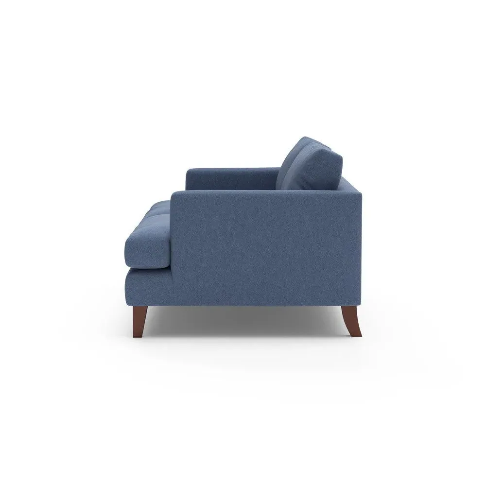 Jackson 3-Seater Sofa - Dark Blue, Chunky Cotton