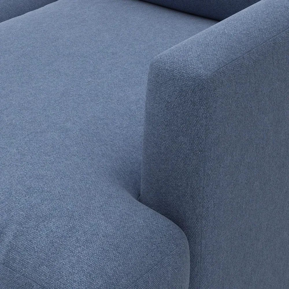 Jackson 3-Seater Sofa - Dark Blue, Chunky Cotton
